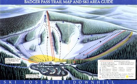 Badger Pass Ski Area Piste Map / Trail Map