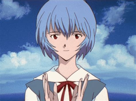 Kawaii Anime Rei Ayanami Clapping GIF | GIFDB.com