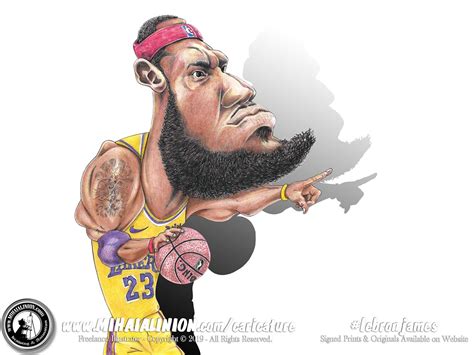 Drawing LeBron James - Caricature | Art by Mihai Alin Ion