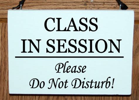 Class in session please do not disturb wood door hanger sign | Etsy