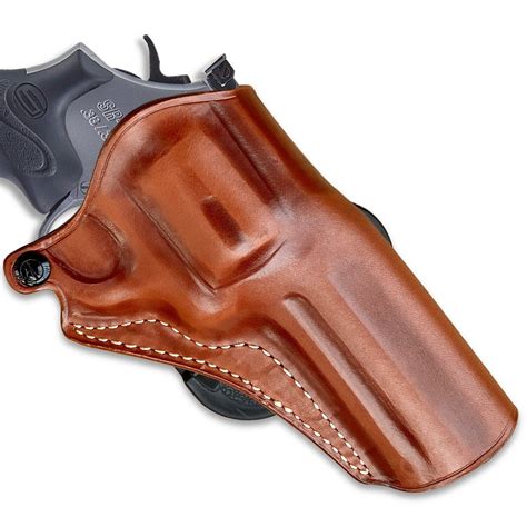 Leather Paddle Holster Open Top Fits, SAR 357 Magnum Revolver 4" Barrel ...