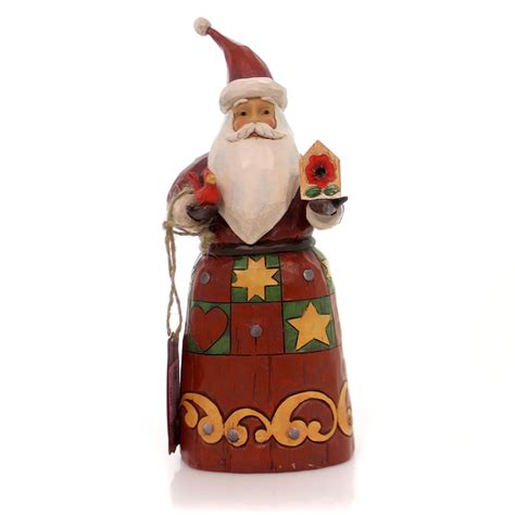 Jim Shore SANTA WITH BIRDHOUSE Polyresin Folklore Rustic 4058763 - Walmart.com