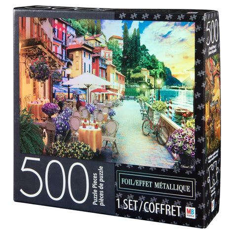 500-Piece Jigsaw Puzzle with Foil Accents, for Kids and Adults, Lake Como - Walmart.com ...