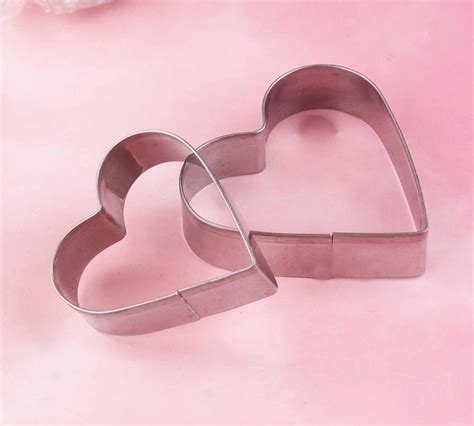 1 Set Heart Shape Cookie Cutters Stainless Steel Cutters Heart - Etsy