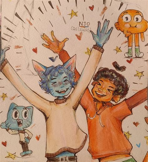 Gumball and Darwin Fanart :D)))) - by NnJjOo on DeviantArt