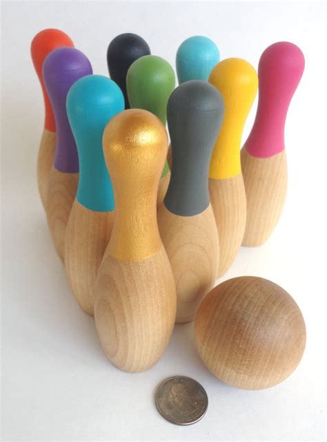 Wood Bowling Set Kids Bowling Set - Etsy