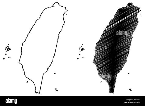 Taiwan Map Outline Vector Illustration Stock Vector I - vrogue.co