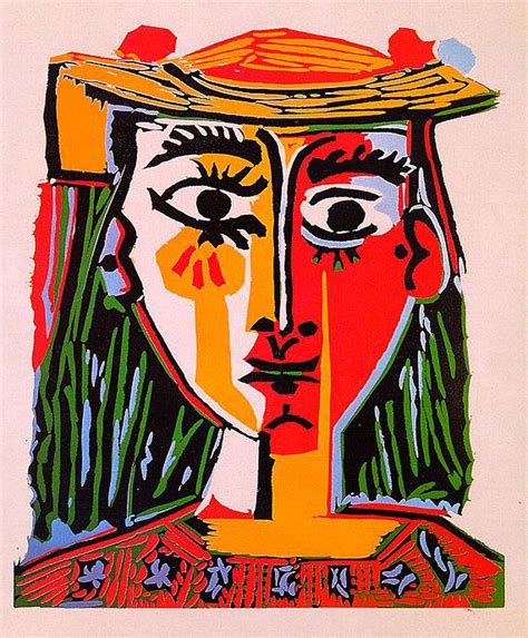 Woman with hat, 1962 - Pablo Picasso - WikiArt.org