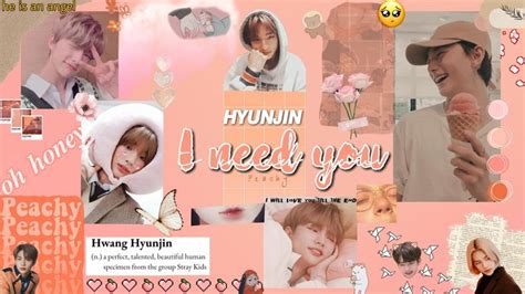 Hwang Hyunjin peachy desktop wallpaper | Sfondi