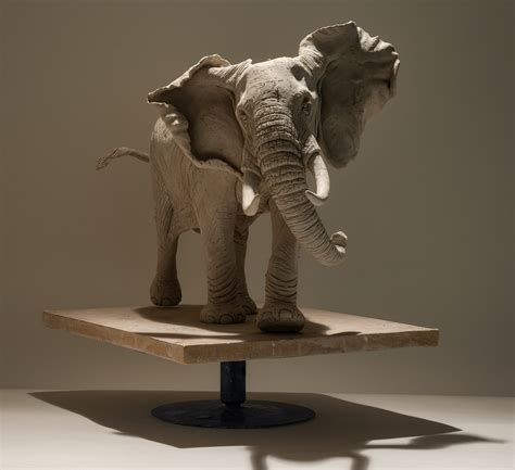 African Elephant Sculpture in Bronze - Nick Mackman Animal Sculpture