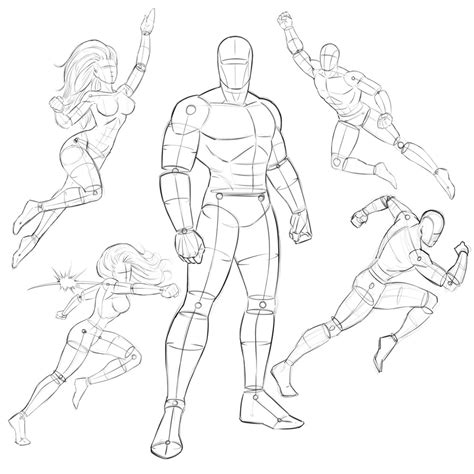 Superhero Figure Drawing at GetDrawings | Free download