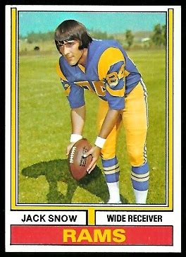 Jack Snow - 1974 Parker Brothers #83 - Vintage Football Card Gallery