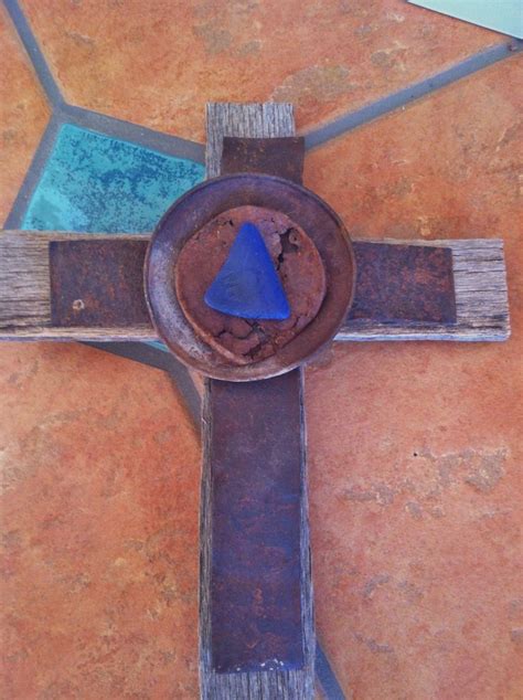 Pin by Linda Harmon on rustic cross | Mexico blue, Rustic cross, Antique wooden barrel
