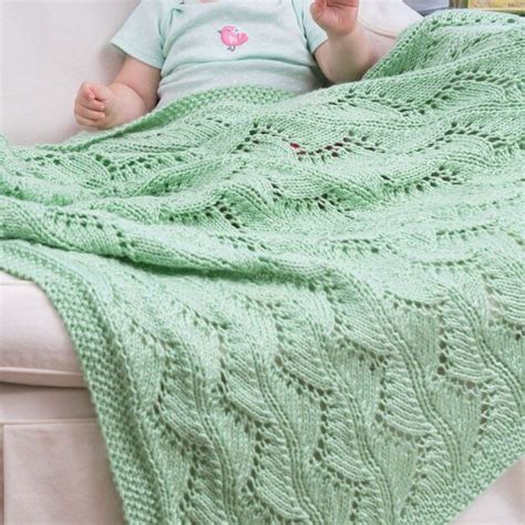 Free Knitting Pattern of the Day Soft Baby Afghan to Knit | Lace baby blanket, Chevron baby ...