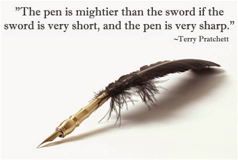 pen and sword quote by Terry Pratchett - VSAF
