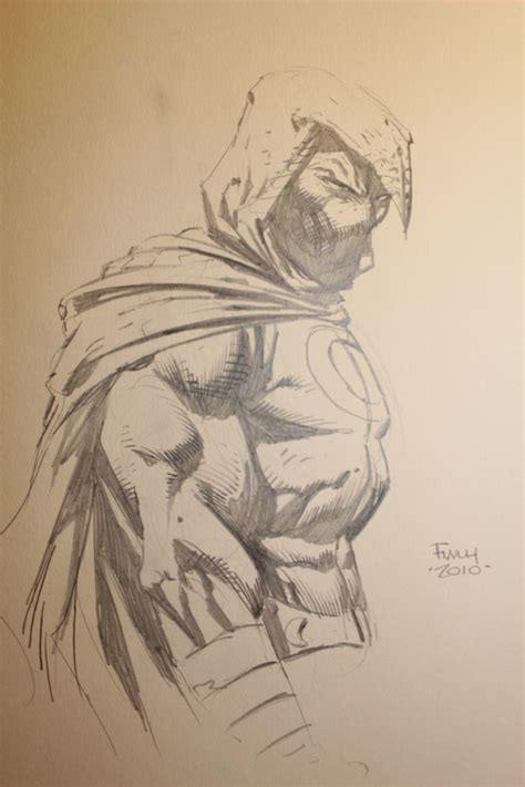 Moon Knight sketch by David Finch Comic Art | Comic art sketch, Comic ...