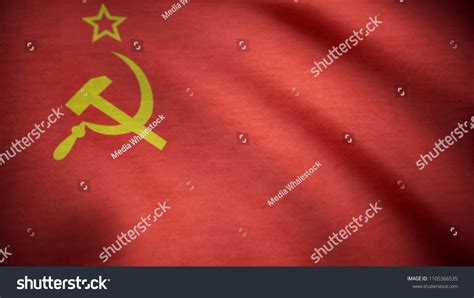 Soviet Union Flag Waving Ussr Flag Stock Illustration 1105366535 ...