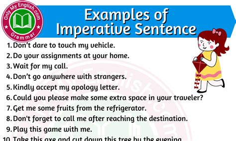 20 Examples of Imperative Sentence » Onlymyenglish.com