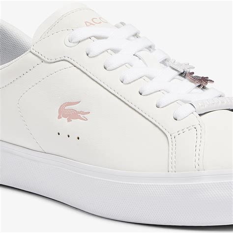 Women's Powercourt Leather Iridescent Detail Trainers | LACOSTE