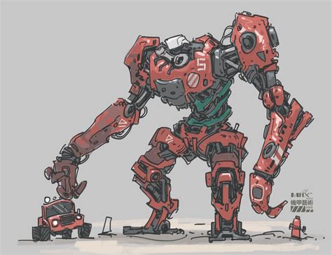 mecha sketch, Max Li | Arte de robô, Guerreiro japonês, Personagens de ...