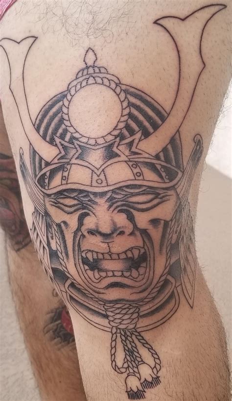 Samurai Mask by Nate Diaz at Rock A Billy Tattoo - Sunrise, Florida : r ...