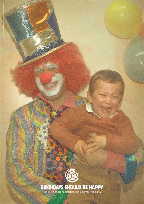 Burger King Harvests Children's Tears to Mock McDonald's With 'Clown-Free Birthday' Ads