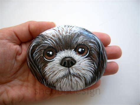 Painted Dog Rock | Painted rock animals, Rock painting patterns, Rock art