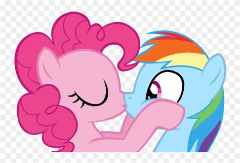 Pinkie - Pinkie Pie Y Rainbow Dash Kiss Clipart (#942317) - PinClipart