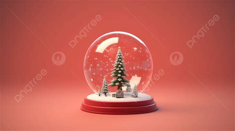 An Animated Christmas Snow Globe Covered In Snow Background, 3d Illustration Of A Christmas Snow ...