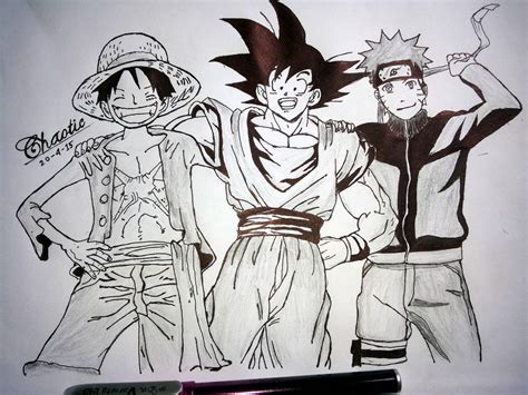 Luffy~Goku~Naruto by MRChaoticTemptation on DeviantArt