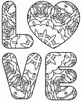 The Word Love Coloring Pages At GetColoringscom  Free Printable sketch template