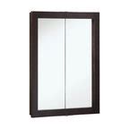 24in. x 30in. Recessed or Surface Mount Mirrored Medicine Cabinet, Espresso - Traditional ...