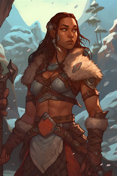 120 Female Barbarian Character Art Portraits for Dungeons & Dragons and ...