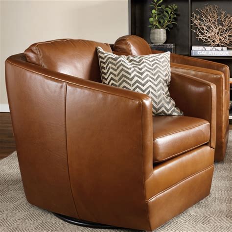 Leather Swivel Accent Chair - Councilnet