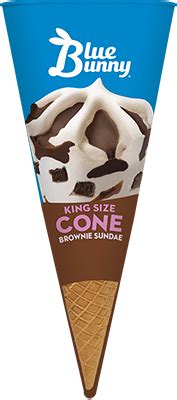 King Size Cone Brownie Sundae - Blue Bunny