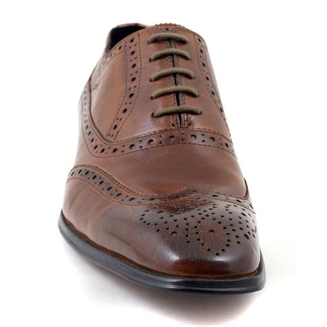 Buy Mens Brown Oxford Brogue Shoes | Gucinari Style