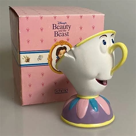 DISNEY BEAUTY AND Beast Schmid Music Musical Chip Figurine Plays "Be Our Guest" $14.99 - PicClick