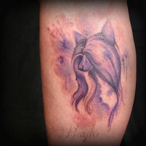 Watercolor Chinese Crested dog tattoo by Haylo by Haylo: TattooNOW