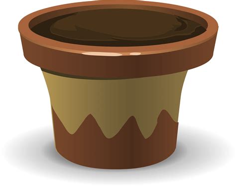 brown pots - Clip Art Library