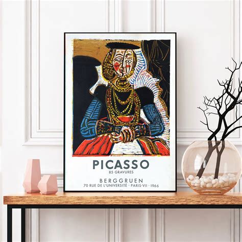 Pablo Picasso exhibition poster Instant Download Modern | Etsy