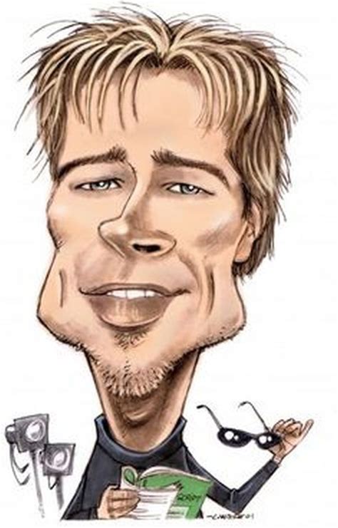 Brad Pitt (31) Funny Caricatures, Celebrity Caricatures, Celebrity Drawings, Celebrity Pictures ...