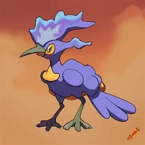 Ground-type fire-type pokemon roadrunner with flame on his head and ...