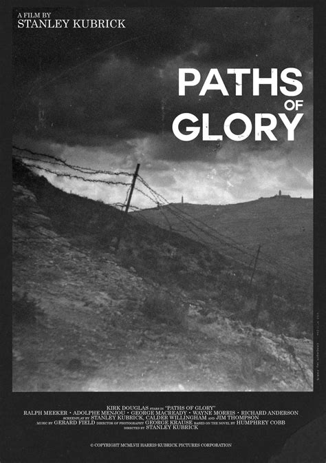 Paths of Glory by Stanley Kubrick Movie Poster Art, Movie Art, Film ...