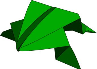 Origami - jumping frog Vector for Free Download | FreeImages
