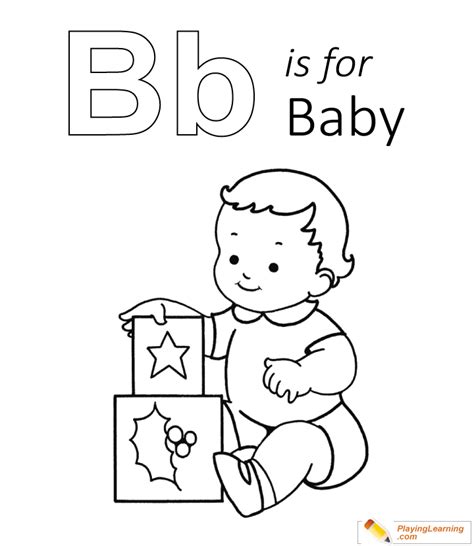 B Is For Baby Coloring Page 01 | Free B Is For Baby Coloring Page