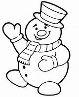 Smiling snowman coloring page Winter sketch template