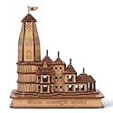 PASCAL Shri Ram Mandir Ayodhya 3D Model Wooden Hand Carved Temple 6 inches Decorative Showpiece ...