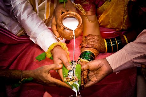 Crop newlywed Indian couple during traditional wedding ritual · Free ...