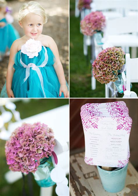 Pink And Teal Wedding