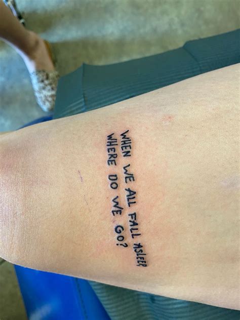 Billie eilish tattoo | Text tattoo, Artsy tattoos, Lyric tattoos
